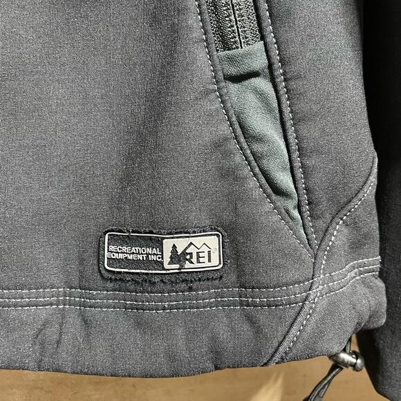 REI Jacket Women's Black Full Zip Fleece Lined Outdoors Active Sz Medium - Picture 6 of 8